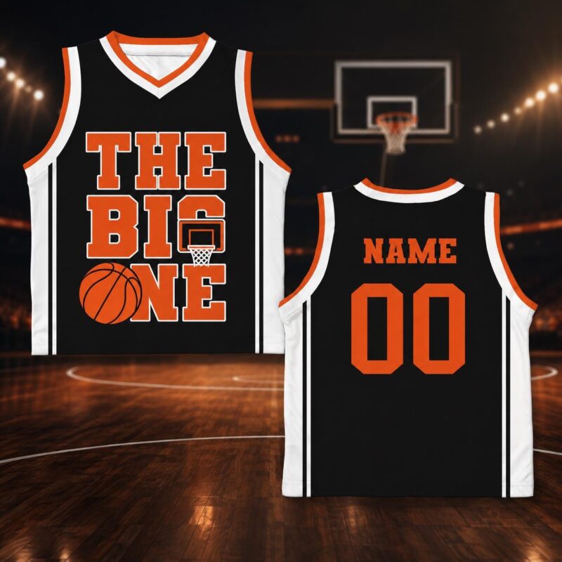 Sapelle Basketball Birthday Graphic Tee The Big One Rookie Season Shirt for Kids