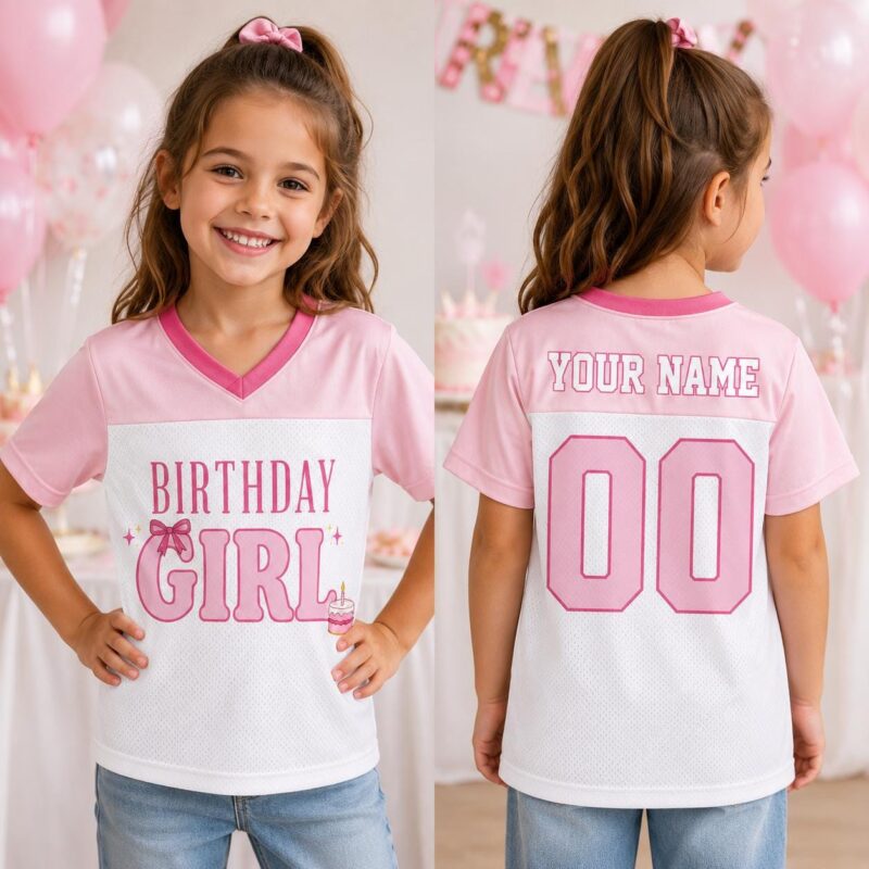 Sapelle Birthday Girl Mesh Jersey Graphic Tee