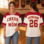 Sapelle Cheer Mom Football Jersey Custom Name Number Graphic Tee