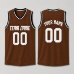 Sapelle-Custom-Basketball-Brown-Striped-Sports-Team-Matching-Family-T-Shirt-4