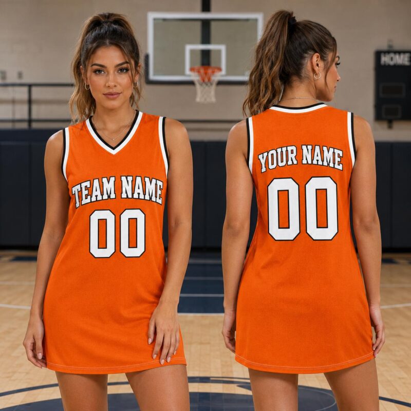 Sapelle Custom Basketball Jersey Dress for Women Personalized Team Name Sports Dress Graphic Tee