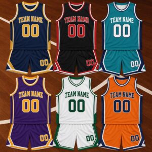 Sapelle Custom Basketball Uniform Graphic Tee Set with Personalized Jersey and Shorts