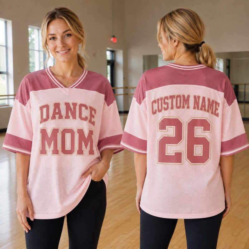 Sapelle-Custom-Dance-Mom-Football-Graphic-Tee-Oversized-Jersey Sapelle Custom Dance Mom Football Graphic Tee Oversized Jersey
