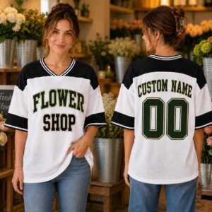 Sapelle Custom Flower Shop Floral Business Graphic Tee