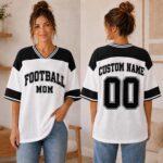 Sapelle Custom Football Mom Mesh Graphic Tee