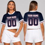 Sapelle Custom Women's Mesh Football Crop Jersey Team Shirt Graphic Tee