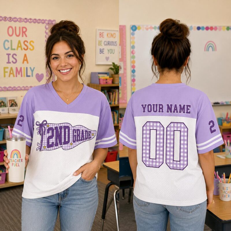 Sapelle Grade Teacher Back to School Mesh Graphic Tee