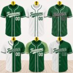 Sapelle Custom Green Baseball Graphic Tee Jersey