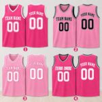 Sapelle Custom Pink Basketball Graphic Tee for Women's Sports Team