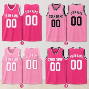 Sapelle Custom Pink Basketball Graphic Tee for Women's Sports Team