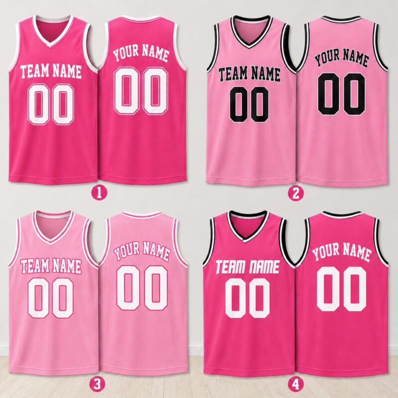 Sapelle Custom Pink Basketball Graphic Tee for Women's Sports Team