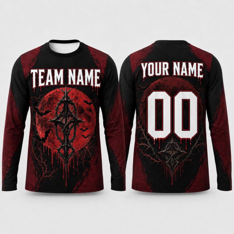 Sapelle Gothic Halloween Long Sleeve Graphic Tee