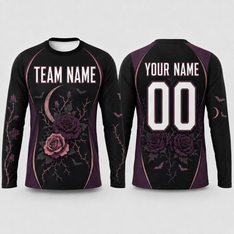 Sapelle Gothic Rose Long Sleeve Graphic Tee
