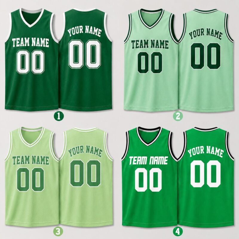 Sapelle Green Basketball Jersey Custom Team Name Sleeveless T-Shirt