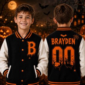Sapelle Halloween Bat Spider Web Graphic Tee for Kids Trick or Treat Gift Outfit