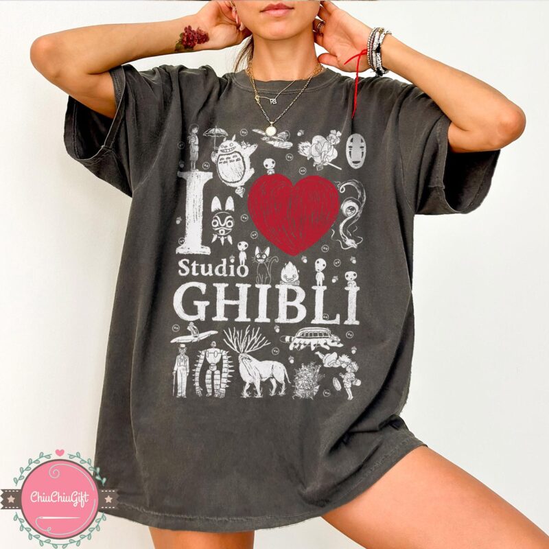 Sapelle-I-Love-Animated-Character-Graphic-Tee Sapelle I Love Animated Character Graphic Tee