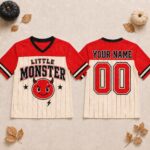 Sapelle Little Monster Halloween Mesh Jersey Graphic Tee