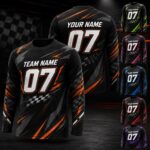 Sapelle Motorsport Racing Graphic Tee with Checkered Flag and Team Name
