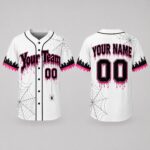 Sapelle-Pink-Halloween-Graphic-Tee-Custom-Team-Name-Spooky-Baseball-Jersey-4