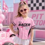 Sapelle-Pink-Racing-Jersey-Graphic-Tee-for-Kids-Race-Car-Birthday-Party-1