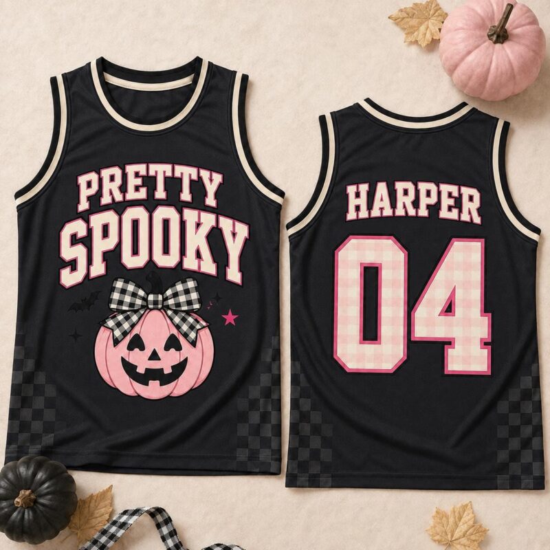Sapelle Pretty Spooky Halloween Jersey Graphic Tee