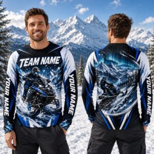 Sapelle Snowmobile Long Sleeve Graphic Tee Custom Team Name Jersey