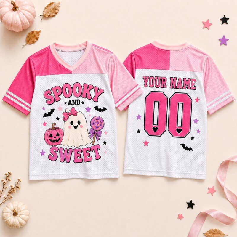 Sapelle-Spooky-and-Sweet-Halloween-Mesh-Jersey-Graphic-Tee-for-Girls Sapelle Spooky and Sweet Halloween Mesh Jersey Graphic Tee for Girls