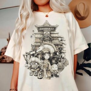 Spirited Away Chihiro and Haku Graphic Tee Sapelle