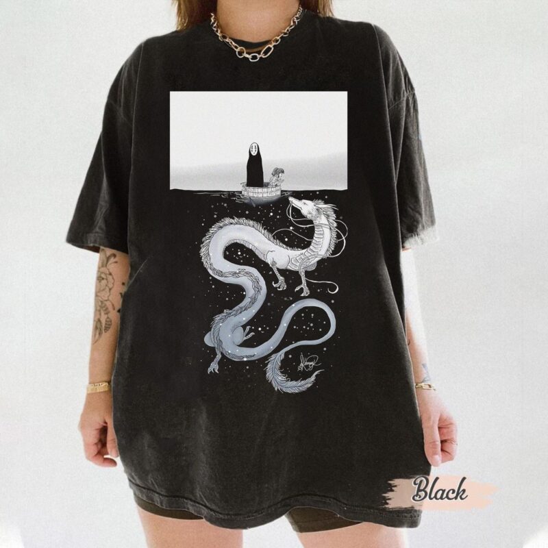 Spirited Away Chihiro and Haku Graphic Tee Sapelle