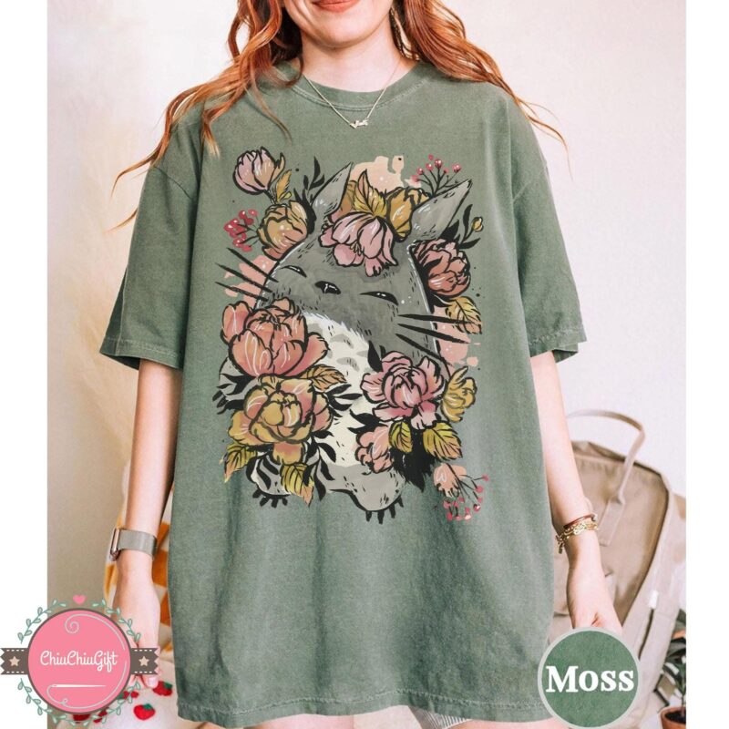 Totoro-Floral-Sapelle-Graphic-Tee Totoro Floral Sapelle Graphic Tee