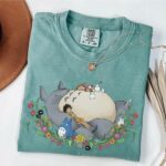 Totoro-and-Catbus-Y2K-Graphic-Tee-by-Sapelle Totoro and Catbus Y2K Graphic Tee by Sapelle