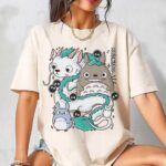 Totoro and Haku Character Graphic Tee Sapelle