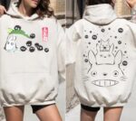 Totoro-and-Susuwatari-Y2K-Graphic-Tee-by-Sapelle Totoro and Susuwatari Y2K Graphic Tee by Sapelle