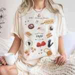 Vintage Anime Witch and Cat Graphic Tee