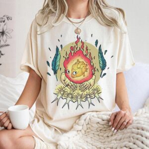 Vintage Calcifer Design Graphic Tee by Sapelle