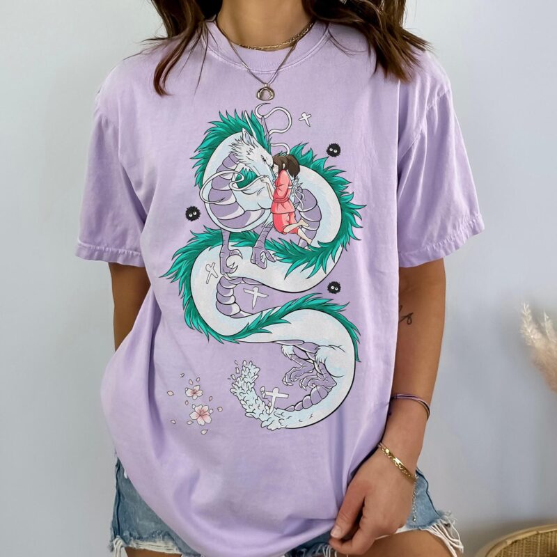 Vintage-Haku-Spirited-Away-Graphic-Tee-by-Sapelle Vintage Haku Spirited Away Graphic Tee by Sapelle