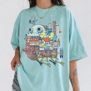 Vintage Howl's Moving Castle Graphic Tee Sapelle