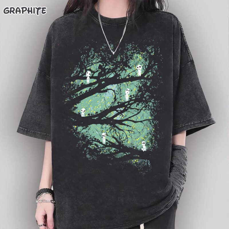 Vintage Kodama Forest Spirit Graphic Tee by Sapelle