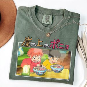 Vintage Ponyo and Sosuke Ramen Graphic Tee Sapelle