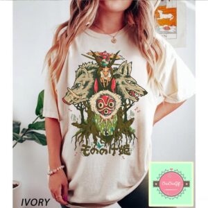 Vintage Princess Mononoke Forest Spirit Graphic Tee Sapelle