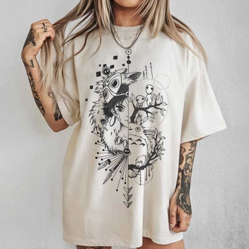 Vintage-Princess-Mononoke-Graphic-Tee-Sapelle Vintage Princess Mononoke Graphic Tee - Sapelle