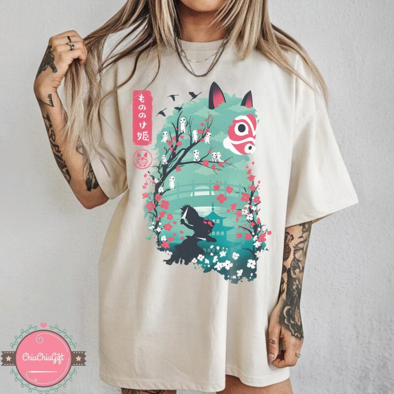 Vintage Princess Mononoke Y2K Graphic Tee Sapelle
