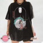Vintage-Spirited-Away-Graphic-Tee-with-Chihiro-No-Face-and-Haku-Sapelle Vintage Spirited Away Graphic Tee with Chihiro