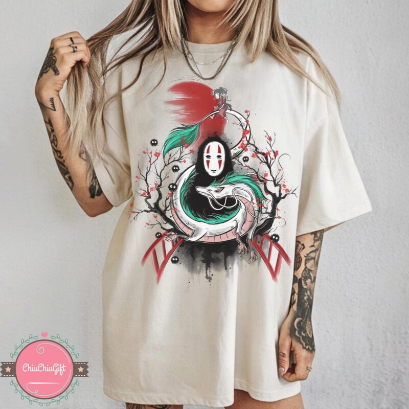 Vintage Spirited Away No Face Graphic Tee by Sapelle