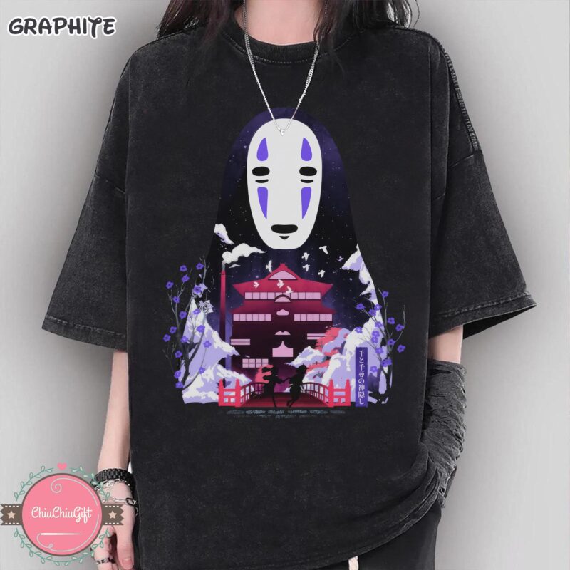 Vintage Spirited Away No-Face Y2K Graphic Tee by Sapelle
