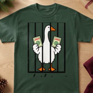 Used a Joker in a Pair Silly Goose Mahjong Apparel Jail Graphic Animal Game Print