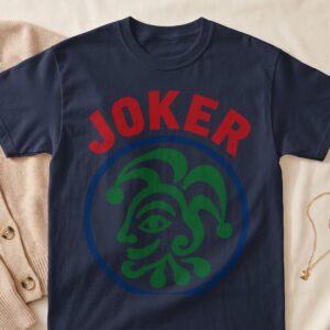 Chinese Mahjong Joker Tile Shirt Graphic Tabletop Game Costume Red Lettering Green Jester Emblem